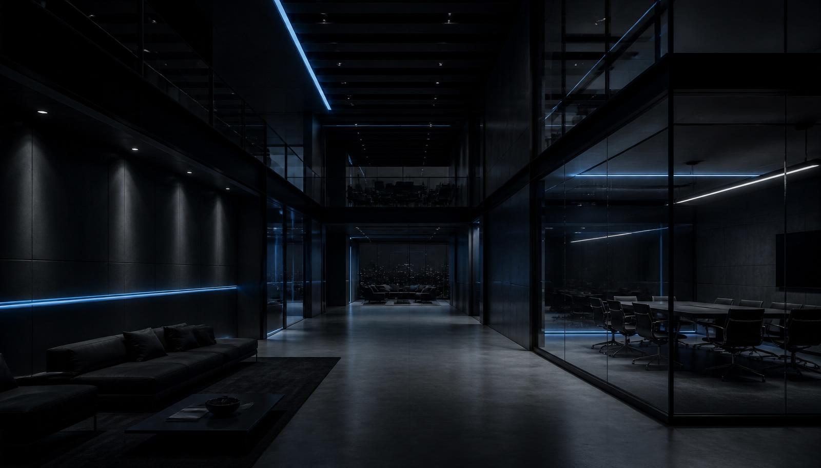 Dark modern enterprise technology office